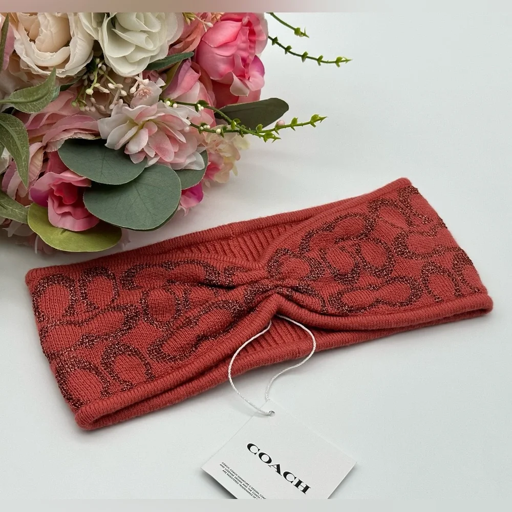 Coach Signature Knit Headband